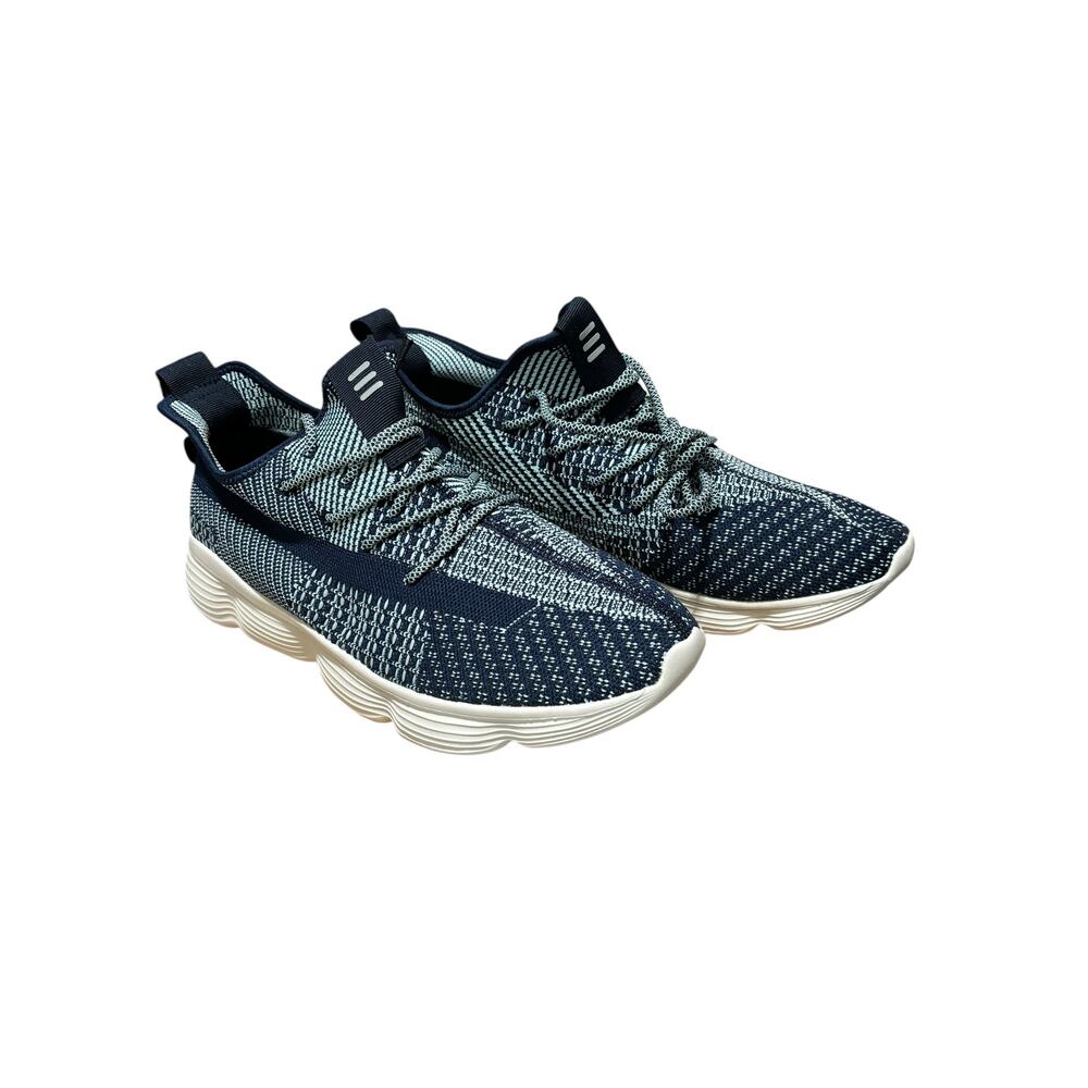 HUHV Tech Knit Unisex Lace-Up Slip-On Sneakers Walking Athletic Lightweight Shoe